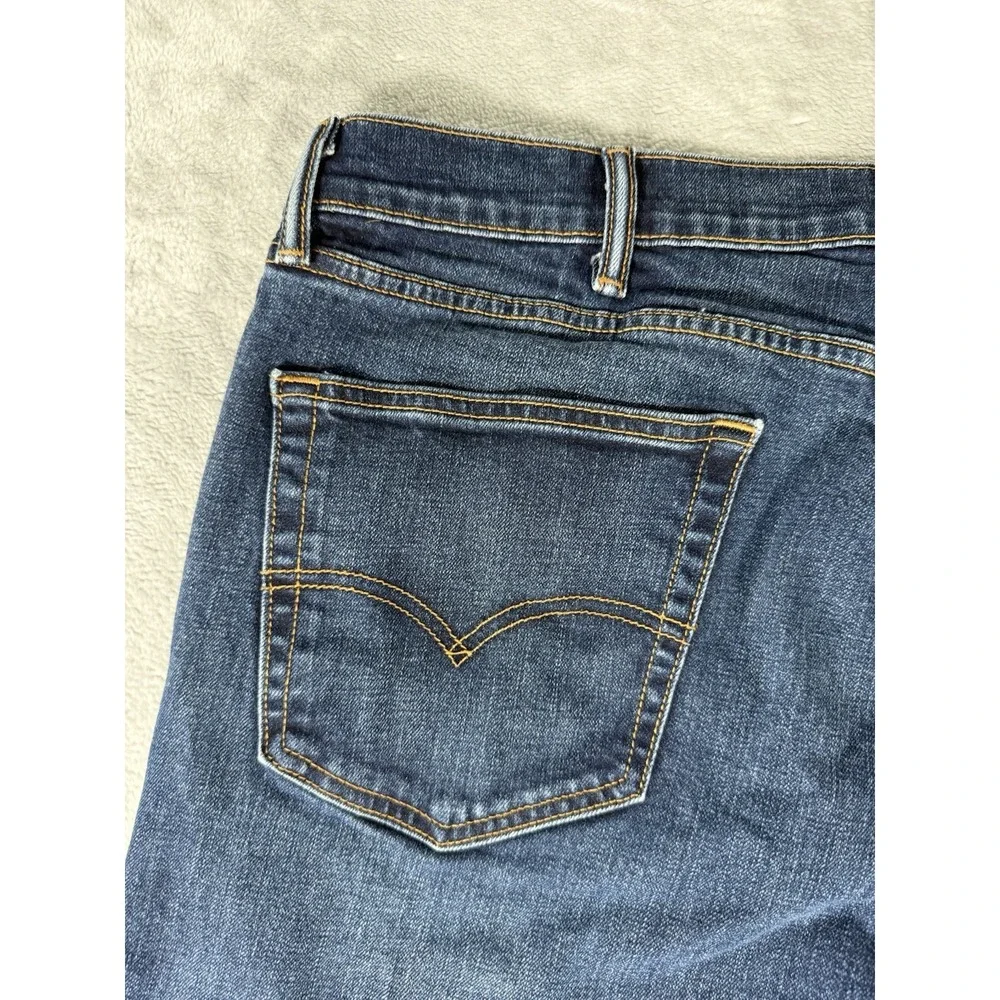 Levis 505 Mens 38x30 Blue Denim Regular Straight Fit‎ Dark Wash